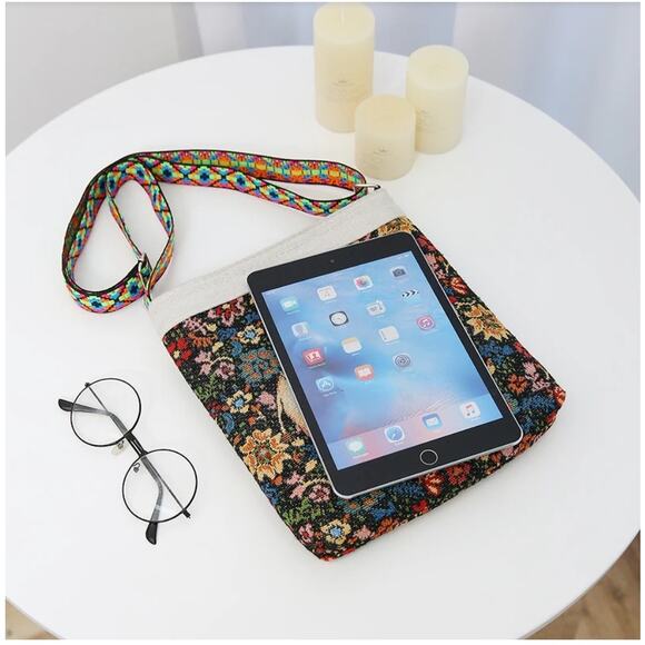 Ethnic Style Elephant Diagonal Canvas bag - Picture 3 of 3